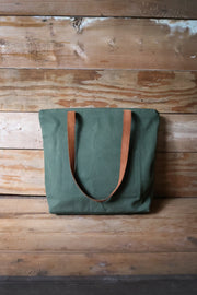 Canvas and Leather Tote Bag