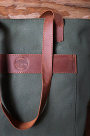 Canvas and Leather Tote Bag