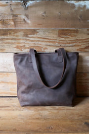 Full-Grain Leather Market Tote