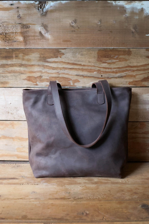 Full-Grain Leather Market Tote