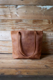 Full-Grain Leather Market Tote