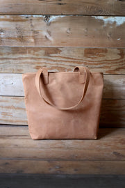 Full-Grain Leather Market Tote