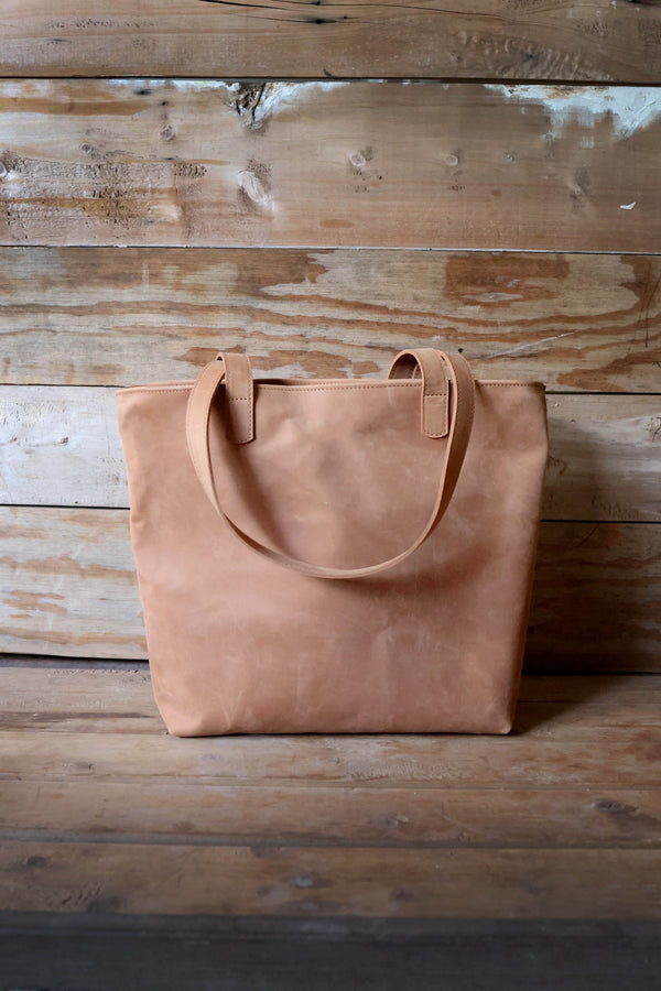 Full-Grain Leather Market Tote