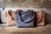 Full-Grain Leather Market Tote