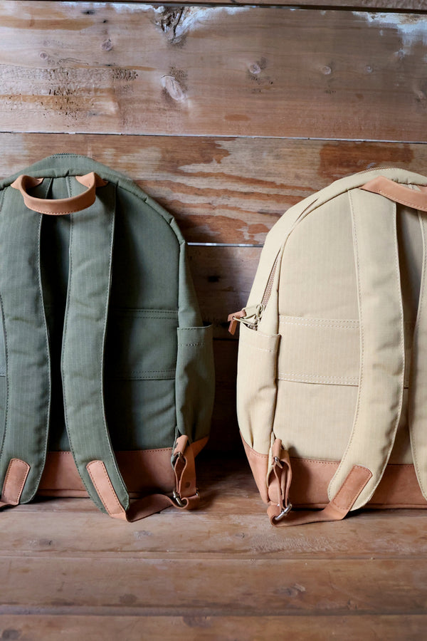 Ripstop Canvas Leather-Base Backpack
