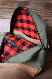 Ripstop Canvas Leather-Base Backpack