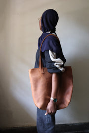Full-Grain Leather Market Tote