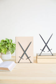 Crossed Sword Steel Bookend