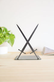 Crossed Sword Steel Bookend