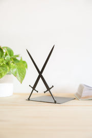Crossed Sword Steel Bookend