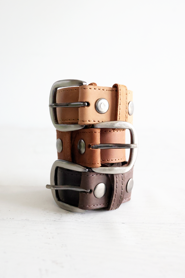 Studded Leather Belt