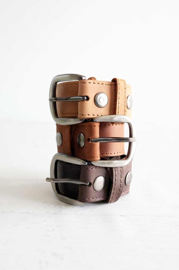 Studded Leather Belt