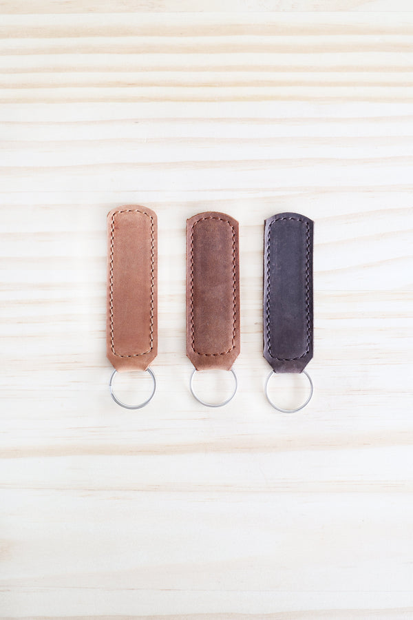 Stitched Leather Key Fob