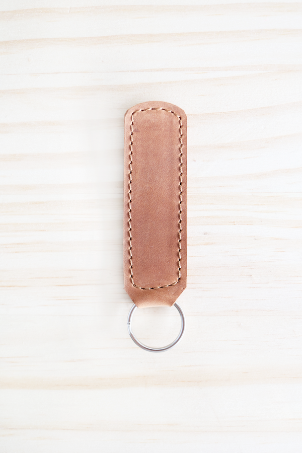 Stitched Leather Key Fob