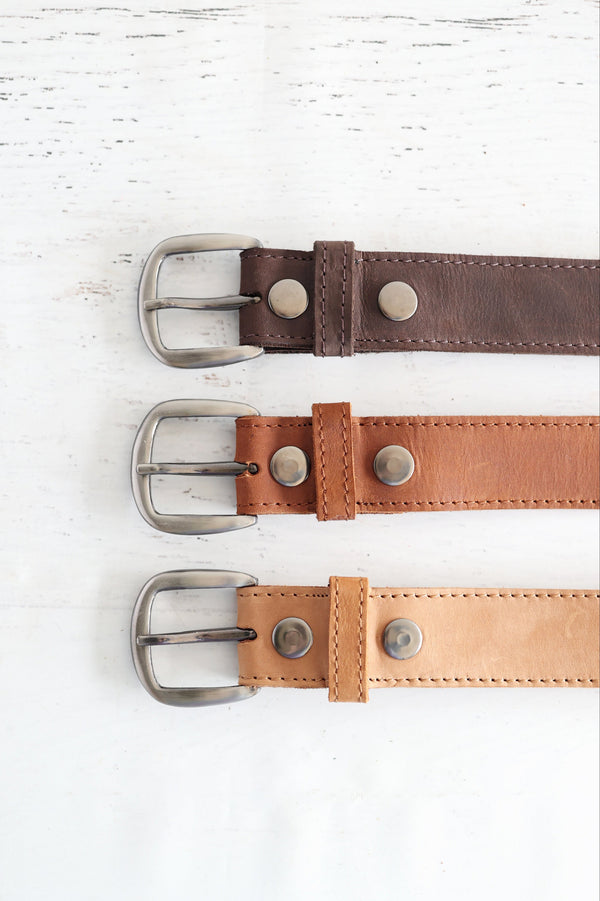 Studded Leather Belt