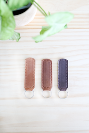 Stitched Leather Key Fob