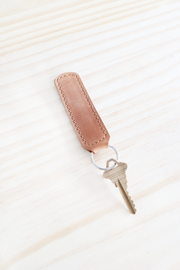 Stitched Leather Key Fob