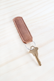 Stitched Leather Key Fob