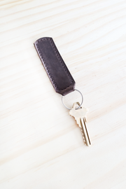 Stitched Leather Key Fob