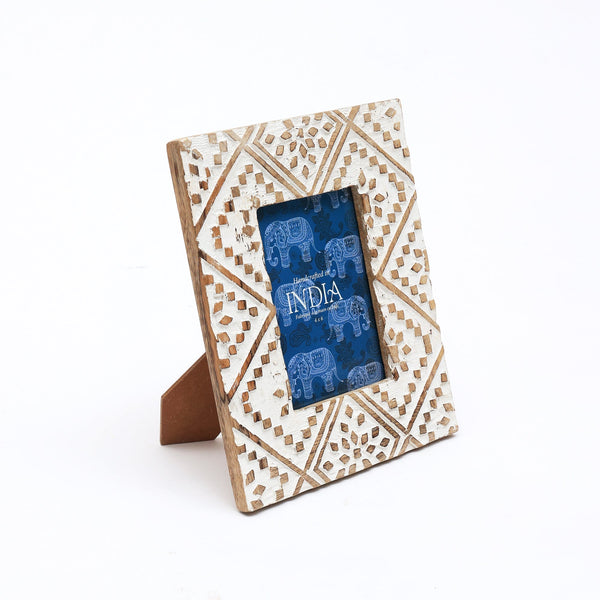 Carved Mango Wood Photo Frame