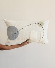 Textured Appliqué Woven Throw Pillow