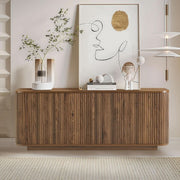 Fluted Walnut-Finish Sideboard Cabinet – buffet (view 3) | Roost & Roam