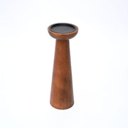 Turned Mango Wood Pillar Candle Holder