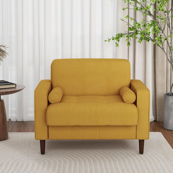 Wide-Seat Corduroy Accent Chair – chair (view 3) | Roost & Roam