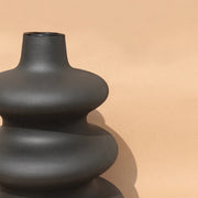 Stacked Contour Ceramic Vase