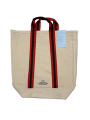 Recycled Canvas Striped Belt-Handle Tote