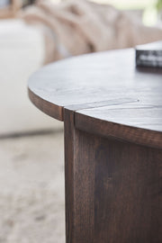 Dark Stained Ash Round Coffee Table