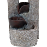 Tiered Vessel Solar Outdoor Fountain