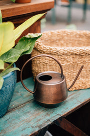 Hammered Copper-Finish Iron Watering Can