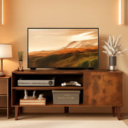 Mid-Century Wood-Grain TV Stand