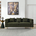 Boucle Channel-Arm Three-Seat Sofa — alternate view or variant option