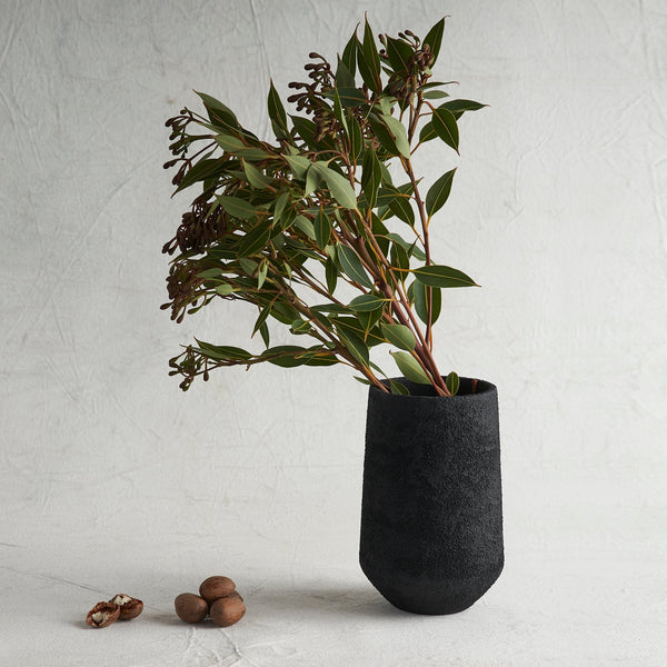 Sand-Cast Aluminum Textured Vase