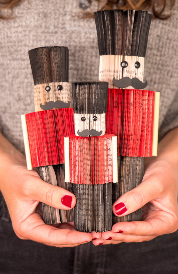 Folded Book Paper Nutcracker Decor