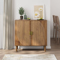 Groove Line Two-Door Accent Buffet Cabinet