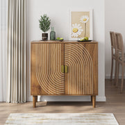 Groove Line Two-Door Accent Buffet Cabinet