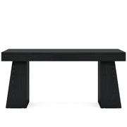 Trapezoid Base Wood-Grain Executive Desk