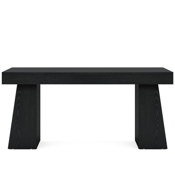 Trapezoid Base Wood-Grain Executive Desk
