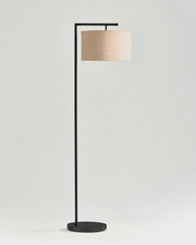 Metal Arm Drum Shade Floor Lamp