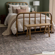 Sage Medallion Washable Area Rug