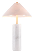 White Marble & Brass Table Lamp