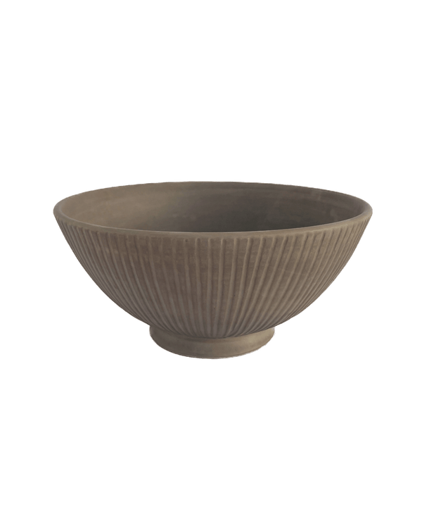 Ridged Ceramic Large Serving Bowl