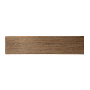 Reclaimed Elm Trestle Console Table — styled in a complete room vignette