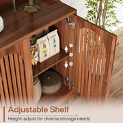 57 Inch Farmhouse Sideboard Cabinet With Adjustable Shelves