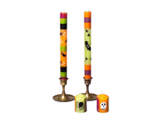 Halloween Painted Paraffin Taper Candles