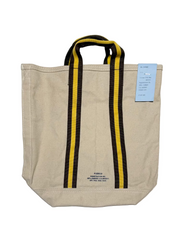 Recycled Canvas Striped Belt-Handle Tote