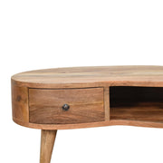 Curved Mango Wood Wave Coffee Table